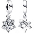 Charm Sterling silver 925 Sparkly paw, pet bracelet pendant
