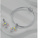 Sterling Silver 925 Luminous - Zodiac Sign Libra, Bracelet Pendant