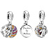 Charm Sterling silver 925 Disney Ice Kingdom Anna, bracelet pendant, movie