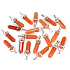 Orange Aventurine Hexagonal Pendulum Pendant Natural Stone 41 x 13 mm, Hand-Carved, Stone of Luck and Prosperity, 1 Piece