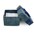 Gift box with jewelry sponge and dark blue ribbon 4 x 4 x 2.5 cm 1 piece
