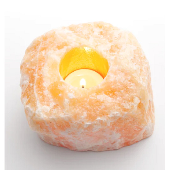 Calcite Candlestick raw natural stone 110 x 110 x 60 mm 1 piece, intuition stone