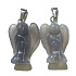 Agate grey Angel guardian pendant natural stone hand cut 2 - 2,2 cm