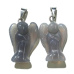 Agate grey Angel guardian pendant natural stone hand cut 2 - 2,2 cm