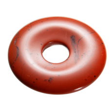 Jasper red Donut natural stone 30 mm, full care stone