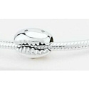 Charm Sterling Silver 925 Cowrie Shell, bead for bracelet, sea