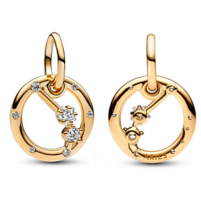 Charm Sterling silver 925 Gold plated Zodiac sign Aries, bracelet pendant