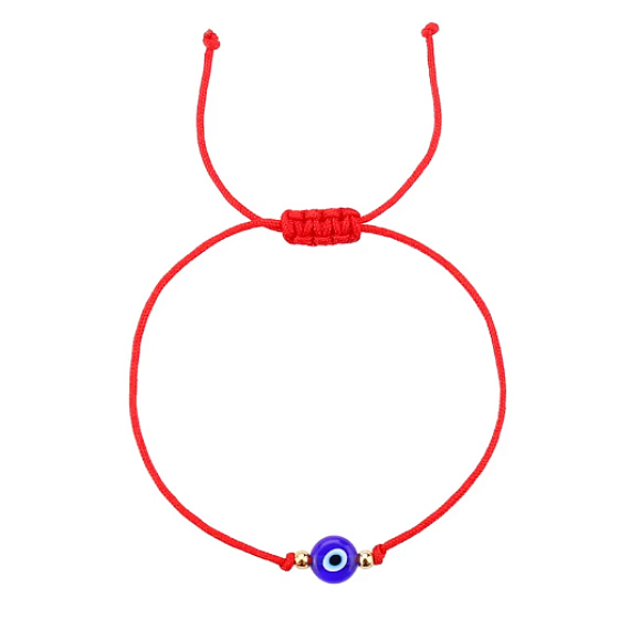 Červený náramek inspirovaný Kabbalah se symbolem zlého oka – ochranný talisman štěstí, nastavitelný