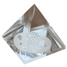 Glass pyramid clear, Leo zodiac sign Glass pyramid clear, Leo zodiac sign