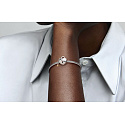 Sterling silver 925 Heart and lock, bead on love bracelet