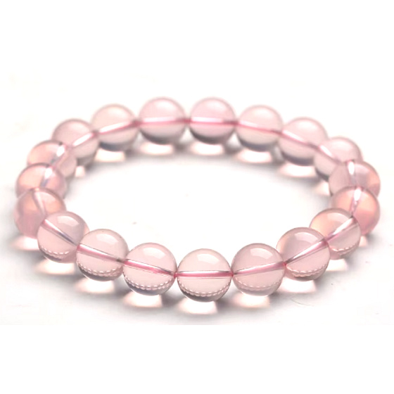 Růženin Mei Han Xing náramek elastický přírodní kámen, kulička 13-14 mm / 16 - 17 cm, kámen lásky