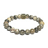 Celestine, chrysanthemum with royal mantra Ohm bracelet elastic natural stone, ball 8 mm / 16 - 17 cm