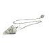 Magnesite / Howlite white pendulum natural stone 2,5 cm + 18 cm chain with bead, cleansing stone