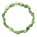 Jade tumbled bracelet made of natural stone 6 - 8 mm / 16 - 17 cm, stone of peace