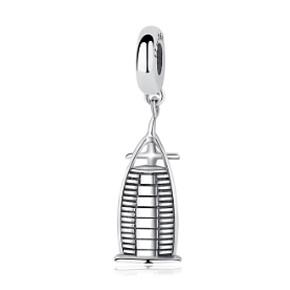 Sterling silver 925 Dubai Burj Al Arab, travel bracelet pendant Sterling silver 925 Dubai Burj Al Arab, travel bracelet pendant
