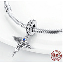 Charm Sterling silver 925 Graduation - Aesculapius staff - emblem of doctors and pharmacists, Graduate pendant on a bracelet job