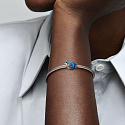 Charm Sterling silver 925 Metallic blue gecko changing color, bead on bracelet animal