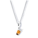 Charm Sterling Silver 925 Bubble Tea - Milk Tea, Bracelet Pendant, Food & Drink