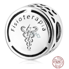 Charm Sterling silver 925 Physiotherapy, bead on bracelet employment Charm Sterling silver 925 Physiotherapy, bead on bracelet employment