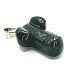 Chalcedony green Penis for happiness, pendant natural stone hand cut approx. 11 x 22 mm, stone of love, joy