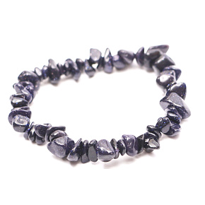 Goldstone / aventurine blue bracelet elastic chopped natural stone 16 cm, for children, stone of ambition Goldstone / aventurine blue bracelet elastic chopped natural stone 16 cm, for children, stone of ambition