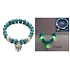 Tyrkenite glow in the dark green, bracelet elastic natural stone, bead 8 mm / 16 - 17 cm, stone of young people, looking for a life goal
