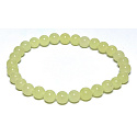Jade Luminois Light Phosphorescent, yellow glow in the dark, bracelet elastic natural stone, bead 6 mm / 16 - 17 cm