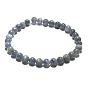 Tanzanite bracelet elastic natural stone, bead 5 - 5.7 mm / 16 - 17 cm