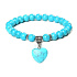Tyrkenite + Heart bracelet elastic natural stone, bead 8 mm / 23 cm, stone of young people, looking for a life goal