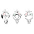 Charm Sterling silver 925 Boy with propeller on hat, bead on bracelet, family