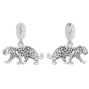 Charm Sterling silver 925 Panther, animal bracelet pendant