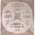 Glass pyramid clear, Pisces zodiac sign