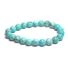 Tyrkenite matte bracelet elastic natural stone, bead 8 mm / 16-17 cm, stone of young people, looking for a life goal