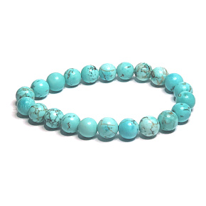 Tyrkenite matte bracelet elastic natural stone, bead 8 mm / 16-17 cm, stone of young people, looking for a life goal