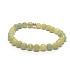 Jasper yellow-green bracelet elastic natural stone, ball 6 mm / 16 - 17 cm, stone of positive energy