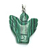 Malachitl Angel, angel wings pendant hand cut 25 x 21 x 5 mm, wishing stone