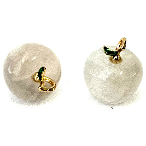 Crystal Apple of knowledge pendant natural stone 2,7 x 1,5 cm, stone stones