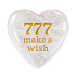 Wish Stone 777 – heart made of natural crystal with the inscription Make a Wish – luck, wishes and love