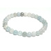 Morganite blue bracelet elastic natural stone, ball 6 mm / 16 - 17 cm, stone of divine love