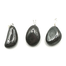 Hematite Trommel pendant natural stone, 2,2 - 3 cm, 1 piece, healthy blood stone