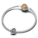 Charm Sterling silver 925 Game of Thrones Glittering Dragon Egg, Bracelet Bead, Movie