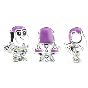 Charm Sterling silver 925 Disney Pixar Buzz Lightyear, bead on bracelet movie