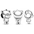 Charm Sterling silver 925 Bear Theo, bead on bracelet animal