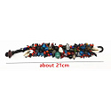 Ancient glass bracelet handmade from Nepal colorful with glass beads 21 cm 62 g