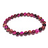 Tiger eye pink bracelet elastic natural stone, ball 6 mm / 16-17 cm, stone of the sun and earth, brings luck and wealth