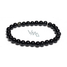 Obsidian bracelet elastic natural stone, ball 6 mm / 16-17 cm, rescue stone Obsidian bracelet elastic natural stone, ball 6 mm / 16-17 cm, rescue stone