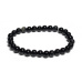 Obsidian bracelet elastic natural stone, ball 6 mm / 16-17 cm, rescue stone