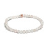Rose facet bracelet elastic natural stone, ball 4 mm / 16 - 17 cm, love stone