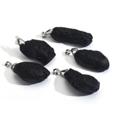 Tourmaline / Skoryl pendant natural stone 3,5 cm 1 piece, guardian of good mood