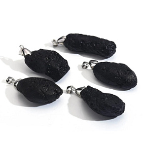 Tourmaline / Skoryl pendant natural stone 3,5 cm 1 piece, guardian of good mood